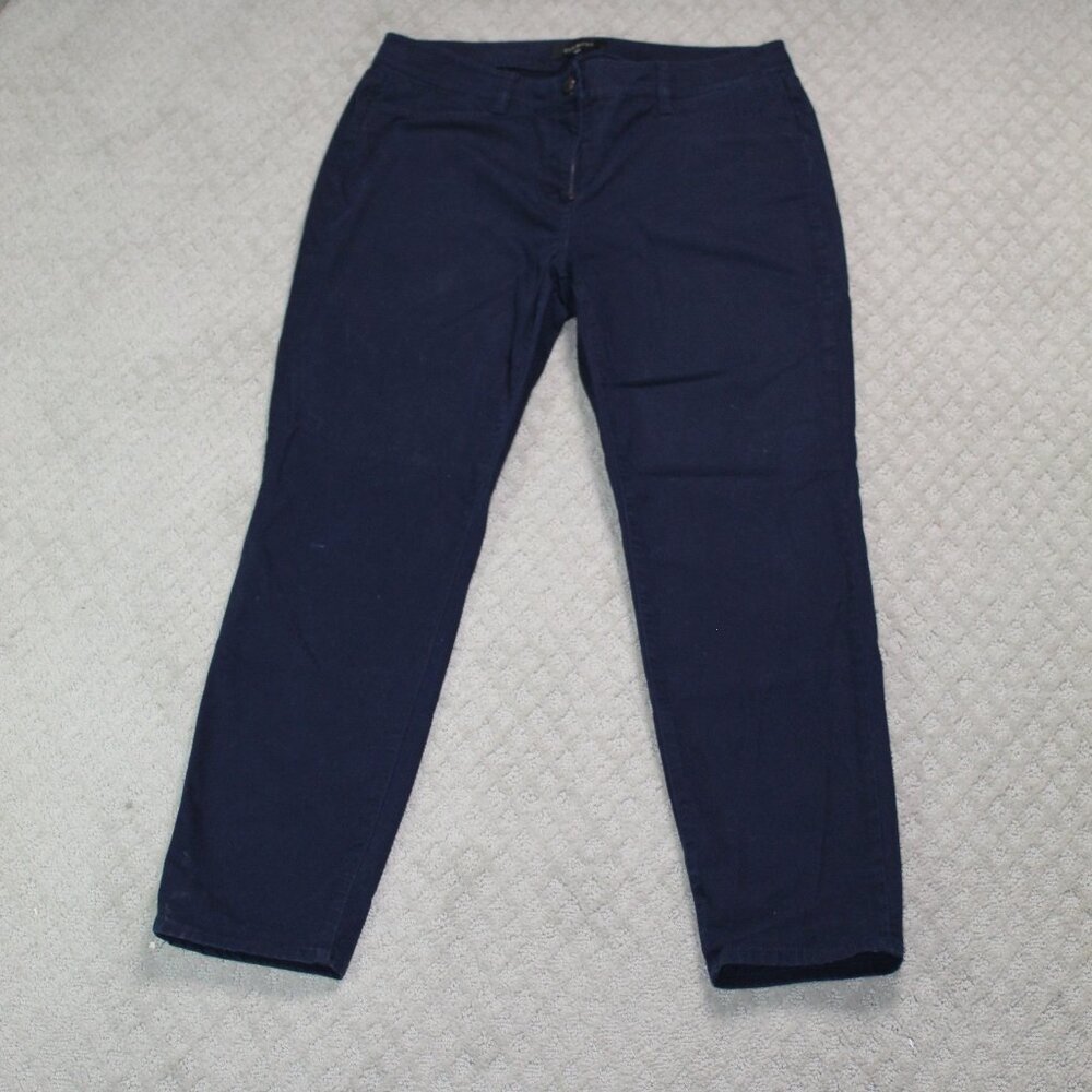 Talbots Navy Blue Chino Twill Mid Rise Pants 10 (30 x 28)